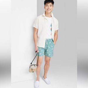 Original Use aqua floral swim shorts size XXL new